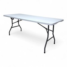 Folding White Trestle Table