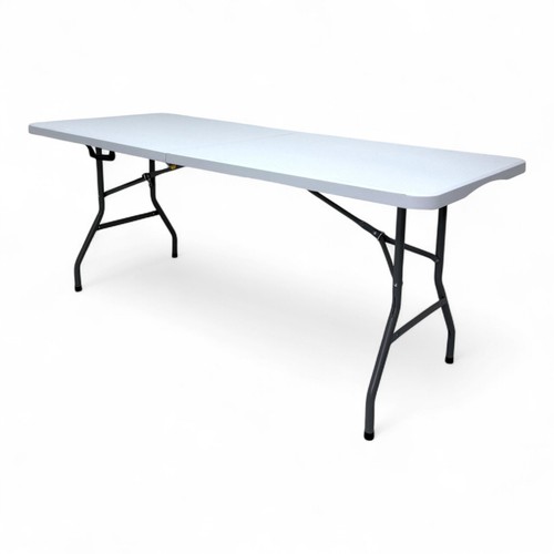 Folding white trestle table - white,