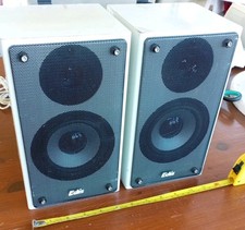 Pair Of Edis EA015 0110015 Wall Mounted Speakers With Mains Cable & Line Control