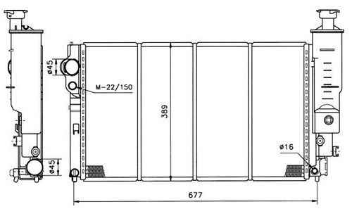 Nrf radiator for citroen - radiator, bx