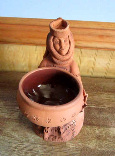 Terracotta clay pottery woman - pottery,