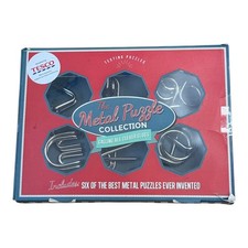 TESCO Metal Puzzle Collection 6 Brain Teaser Puzzles Set Vintage Boxed