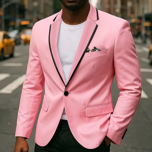 Mens single button blazer - button,