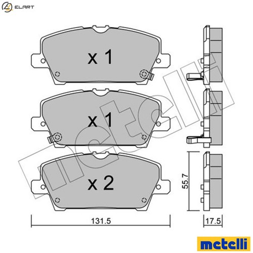 Brake pad set - disc,
