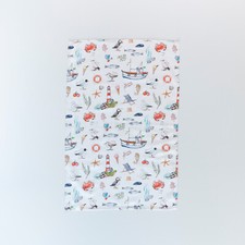 Seaside cotton tea towel