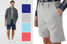 Mens Maine New England Regular Fit Flexible Waist Chino Shorts Grey Navy Blue