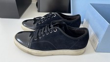 Lanvin Navy Suede Leather Low