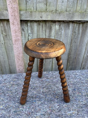Vintage french wooden stool - stool, |