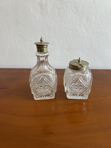 Antique cut crystal condiment - cut,