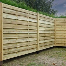 6ft x 6ft Timber Garden Fence Panels Natural (31 Panels)