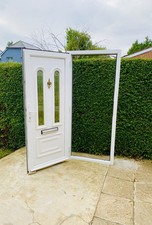 UPVC Door Double Glazed Door External Door + Key + Frame/Cill