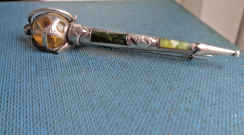 Silver brooch kilt pin - silver,