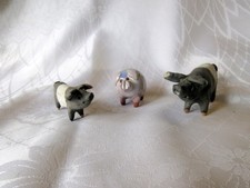 3 CERAMIC PIG FIGURES