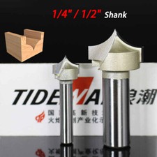Round Over Router Bit for Woodworking Bead Edge Milling Cutter 1/4" 1/2" Shank