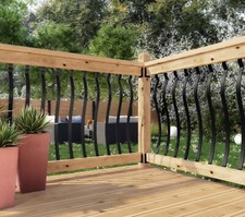Victorian Decking Railing Kits Metal and Treated Timber Deck Balustrade Sets