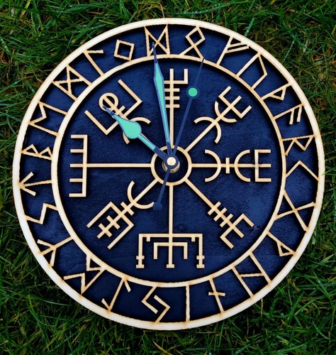 Handmade wooden wall - wall, clock