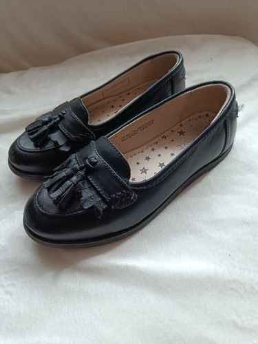 Girls black leather shoes - , 13.5