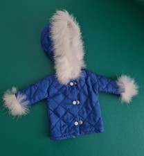 Vintage Sindy Doll 1965 Winter Holiday Blue Quilted Anorak Coat Ref 12S11 VGC