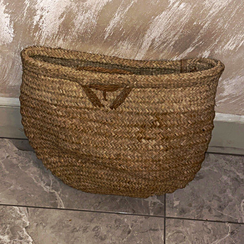 Oval woven straw storage - woven,