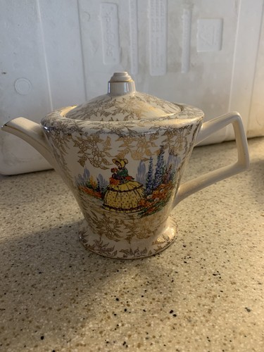 Vintage crinoline lady tea - vintage,