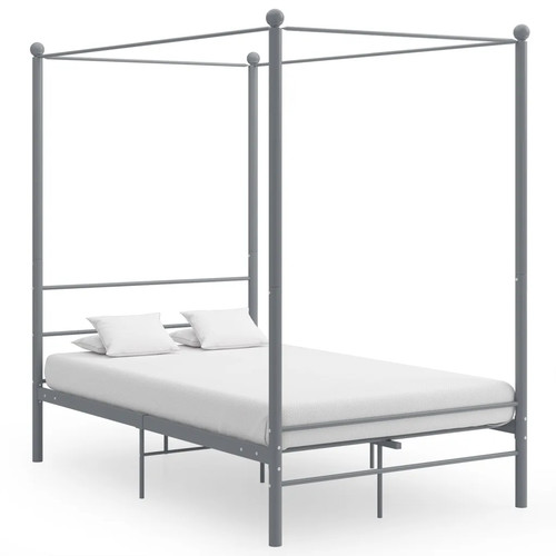 Walplus grey metal canopy bed - walplus,
