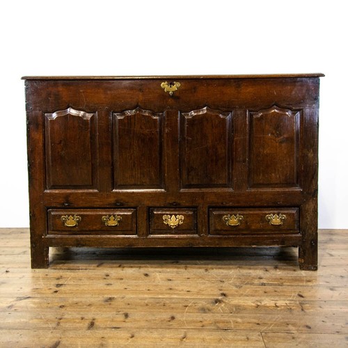 Antique welsh oak mule chest - mule,