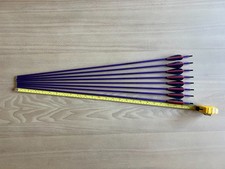8x Easton Jazz Arrows - 1413 Superlite ~25 inch - Aluminium - Feather Fletchings