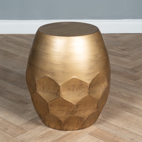 Gold metal round - gold, end
