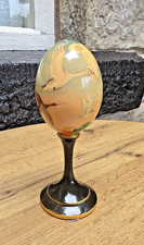 Russian Style Hand Painted Wooden Egg with Fixed Stand