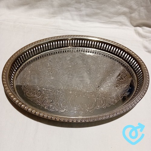 Vintage silver plate oval - vintage,