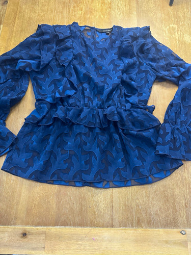 Walter baker blue sheer ruffle - baker,