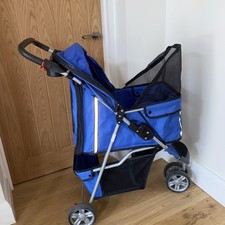 Three Wheeler Dog Buggy. Hardly Used. Very Good Condition Blue.