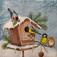 2 x cocktail paper napkins for