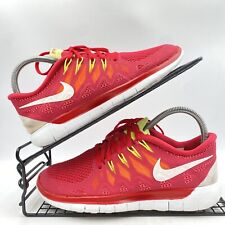 NIKE FREE BREATHE 5.0 RED TRAINERS SIZE UK 4 MESH KNIT GYM RUNNING 642199-601