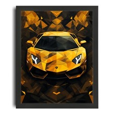 Yellow Lamborghini Poster