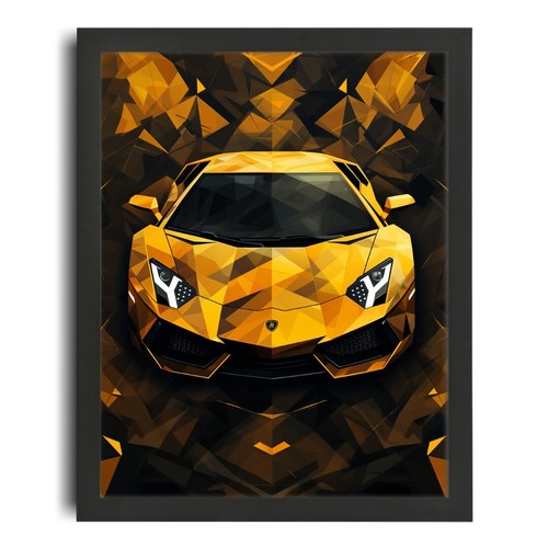 Yellow lamborghini poster - yellow,