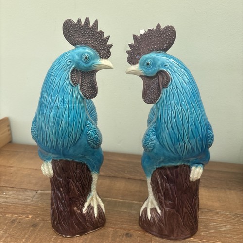 Pair chinese roosters - of, with