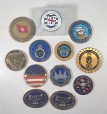Royal Navy US Navy Air Force Challenge Coins FOST Paperweight Collection Job Lot