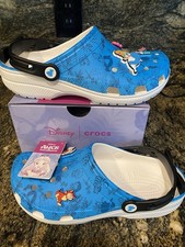 NEW Womens Crocs Alice in Wonderland Classic Clog Shoes, size 9 (also mens 7)