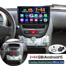 For Toyota Aygo Citroen C1 Peugeot 107 Car Stereo 2+64 GB Android 15 Carplay Cam