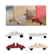 Privacy Screen Holder Screen Panel Feet Wood Base for Office Dressing Room