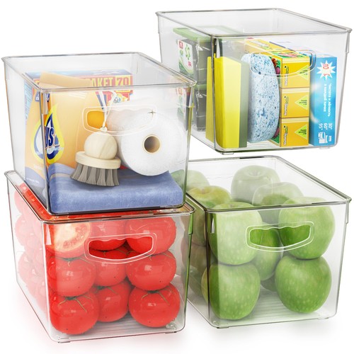 Pack clear storage bins - storage,