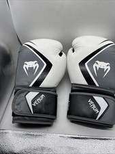 Venum Red, Black and White 14 oz Boxing gloves.