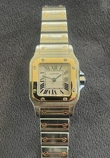 Cartier Santos  / 1567  /Quartz / ladies /steel and yellow gold /excellent