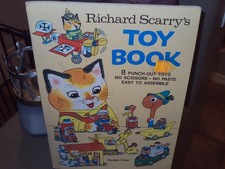 VINTAGE RICHARD SCARRY'S PUNCH OUT TOY BOOK RARE OLD TOY STORE STOCK NEW M 1978