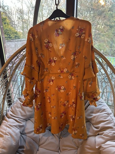 Mustard floral dress size - floral,