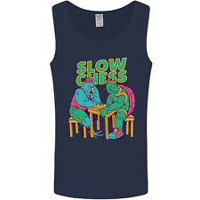 Slow Chess Funny Tortoise & Cock Mens Vest Tank Top