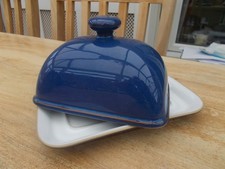 Denby Imperial Blue Butter Dish Never Used