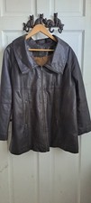 Ladies Brown Leather Jacket In