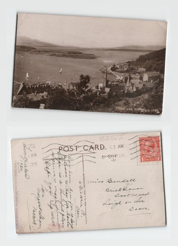 Vintage postcard oban and - vintage,